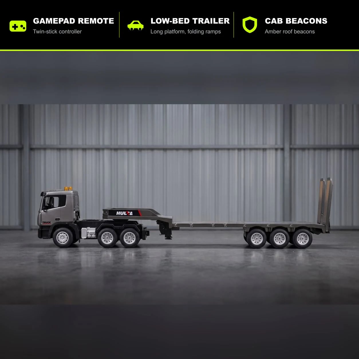 Low-Bed Trailer Truck view 2