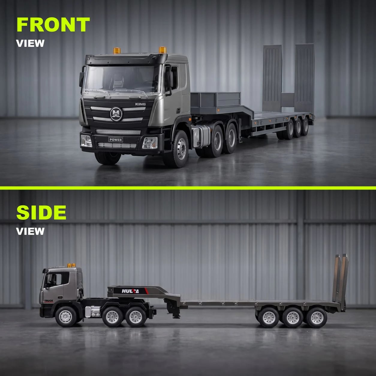 Low-Bed Trailer Truck view 3