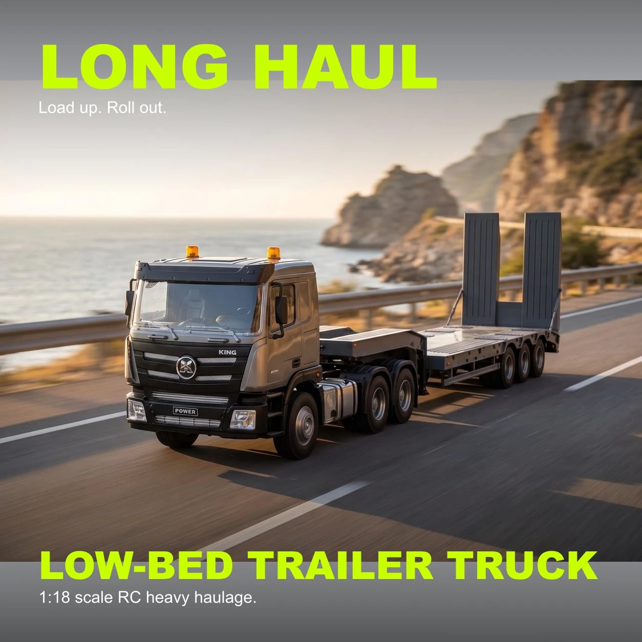 Low-Bed Trailer Truck view 4