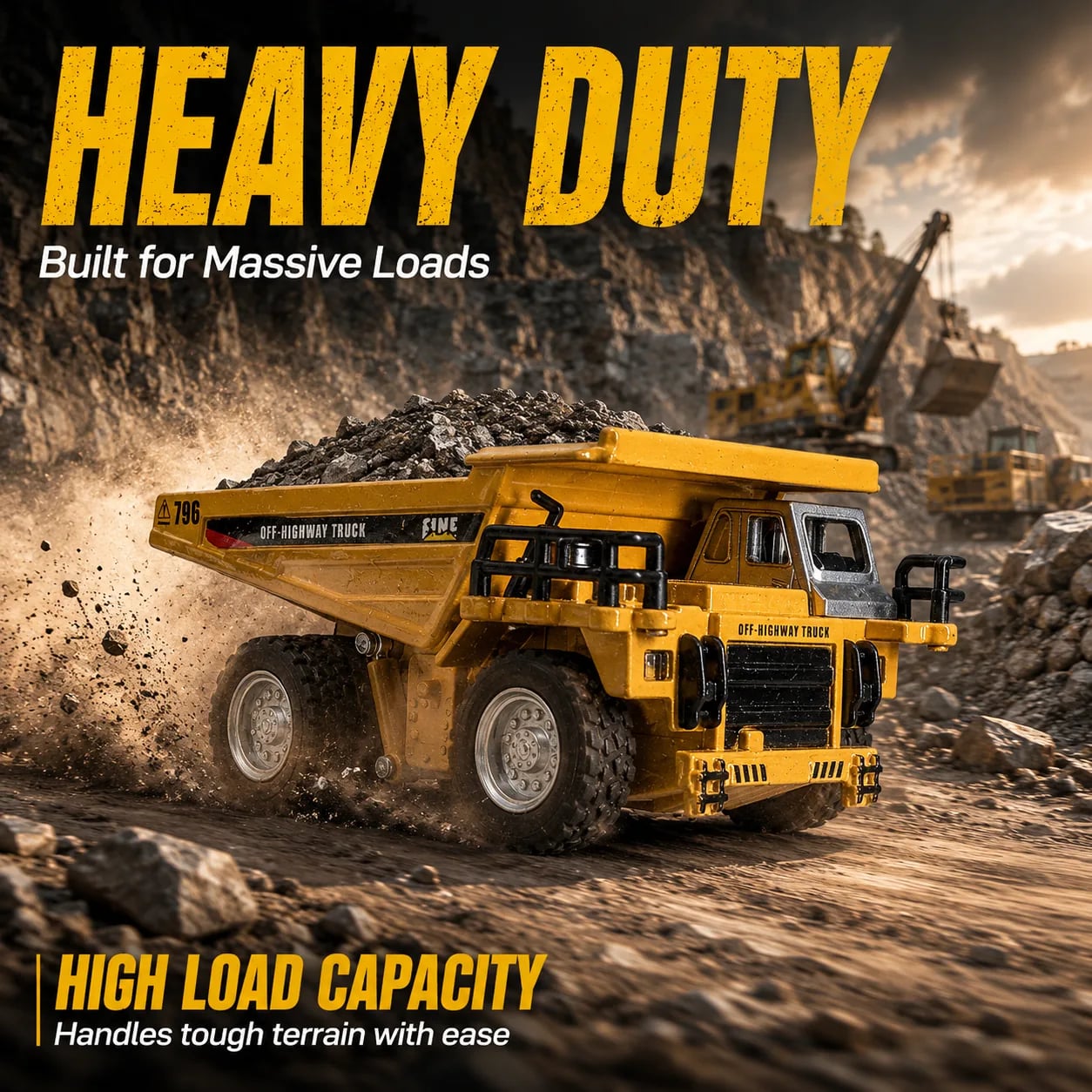Heavy Duty Mining Truck view 3