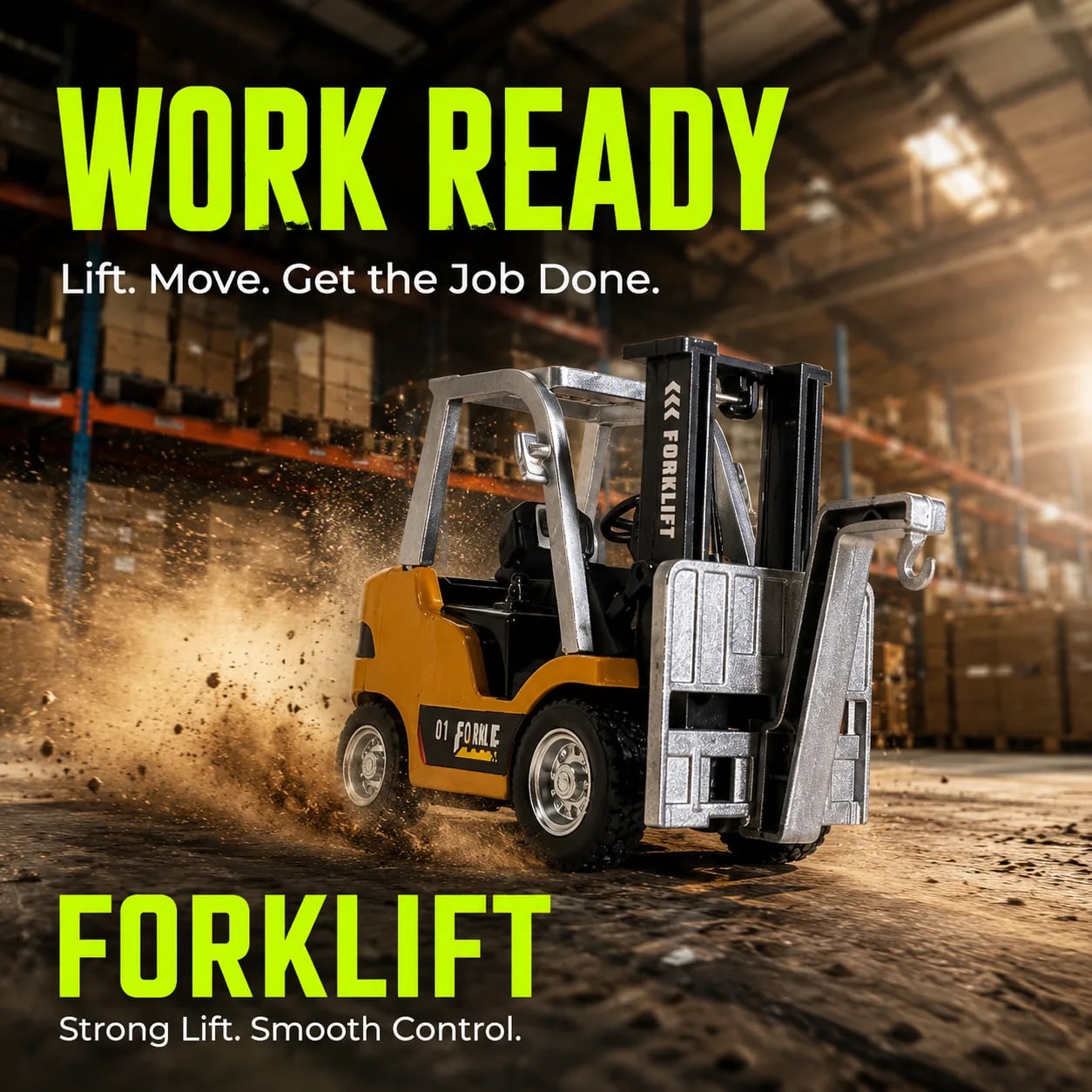 Mini RC Forklift view 3