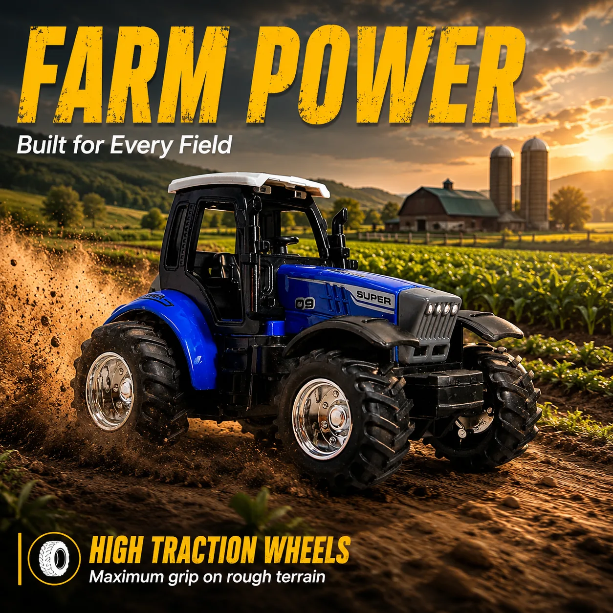 Mini RC Tractor view 4