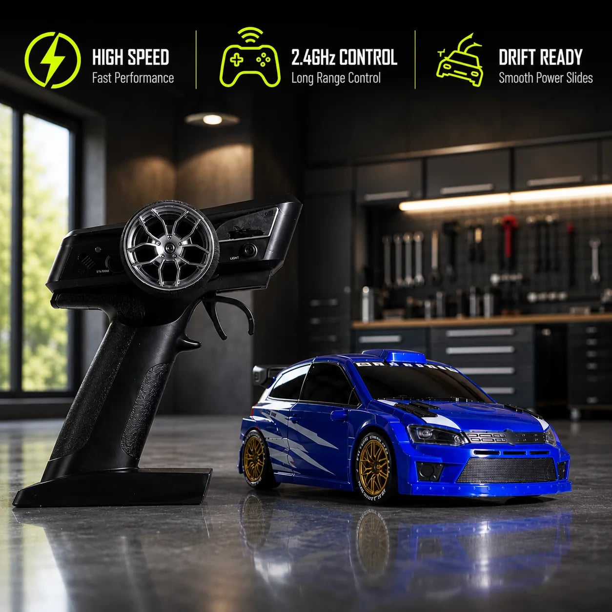VW Polo Racing 95 — Blue view 2