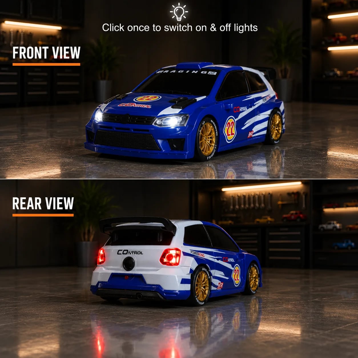 VW Polo Racing 95 — Blue view 3