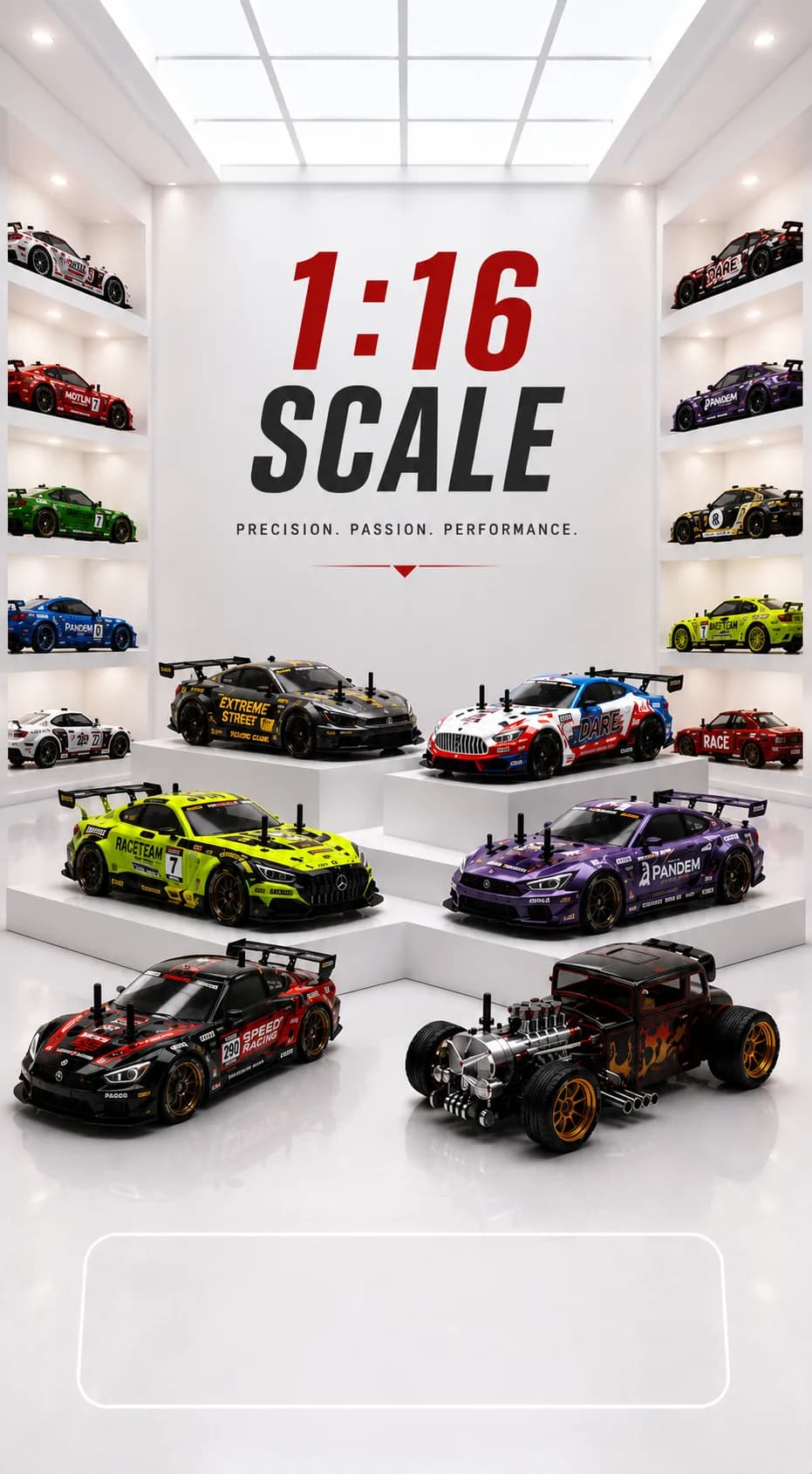 PRC 1:16 scale RC car lineup — precision, passion, performance