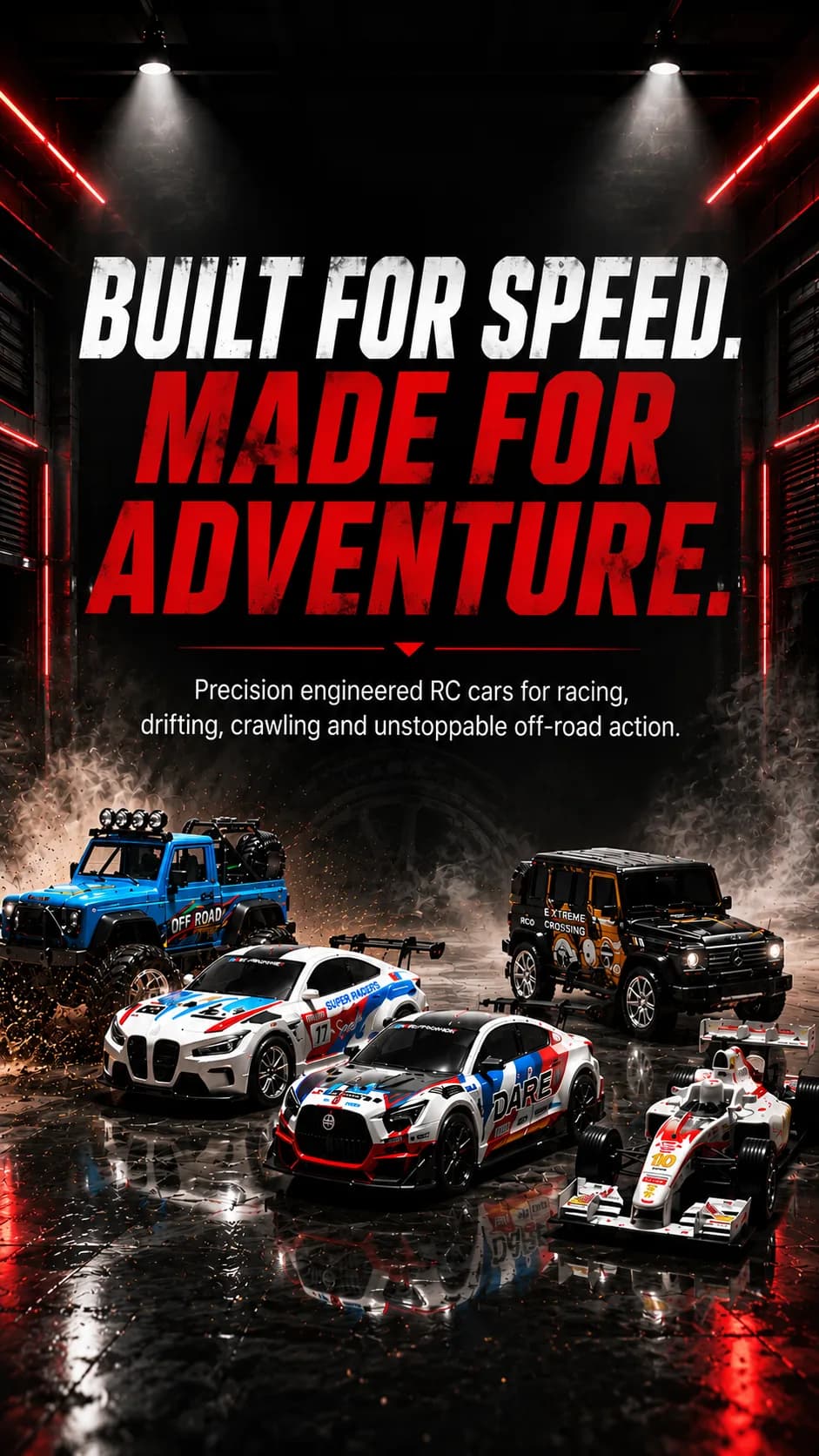 PRC RC cars built for speed, made for adventure — racing, drifting and off-road